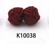 10 pairs/lot Silk Knot Cufflinks Upscale Men's Classic Double Rope Ball Knot Shape Cuff Links Handmade Silk Knots Cuff Link: K10038