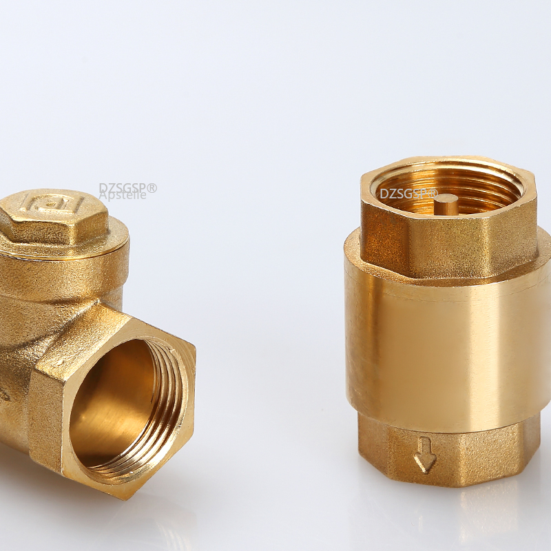 1pc DN15/DN20/DN25 NPT Brass Female Thread In-Line Spring Check Valve 25mm Diameter 200WOG For Water Control