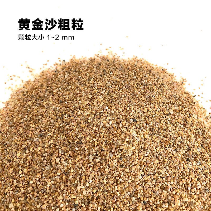 Aquarium accessories Fish tank bottom sand-making scenery sand color stone white-stone white sand-bottomed sand terracotta: Gold coarse sand