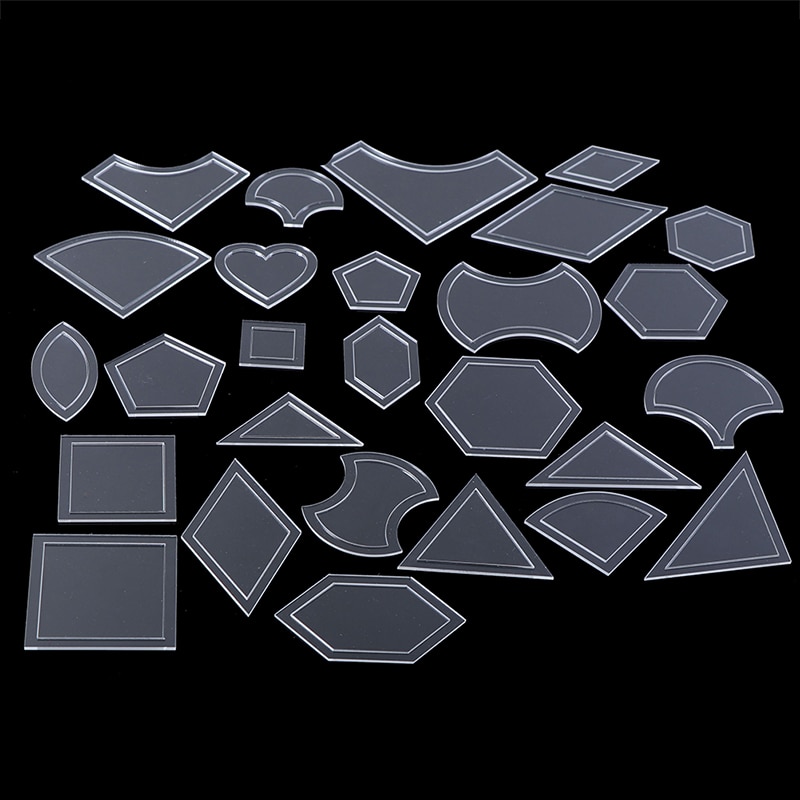54 stücke transparent Acryl Quilten Vorlagen NäHenne Schablonen Handwerk Patchwork Lineal Handgemachte DIY NäHenne Styling Werkzeug