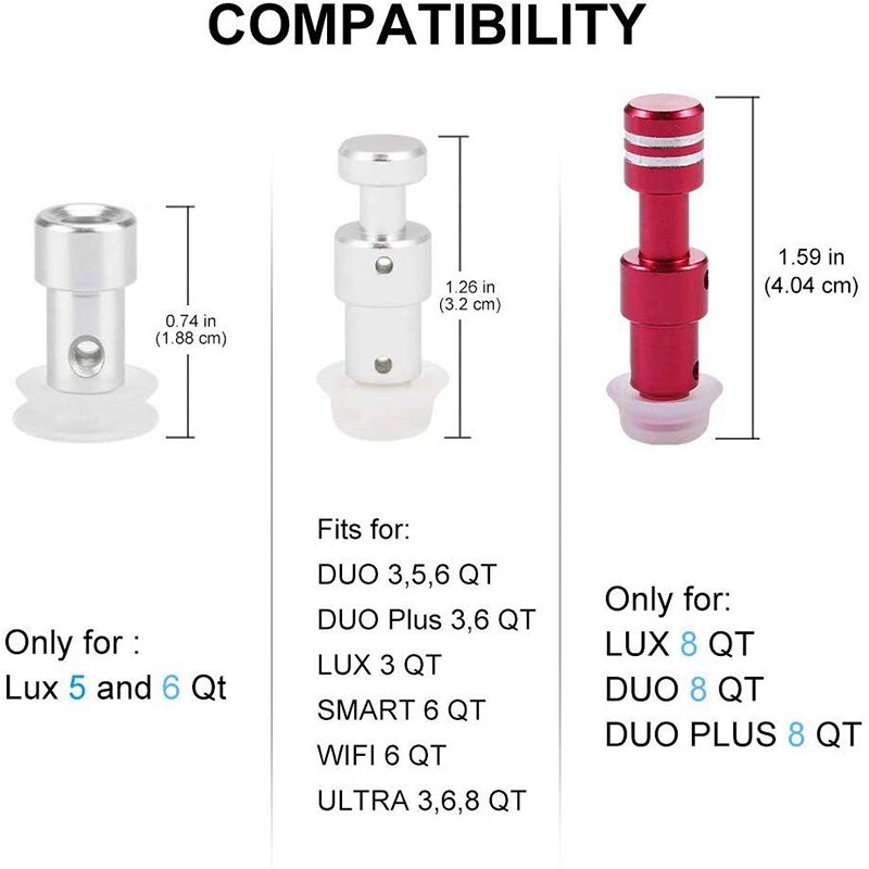 Universal Replacement Floater Valve and Float Cap for Pressure Cookers for Ip-Duo Ip-Lux60 Ip-Duo50 Ip-Lux50 Smart-60 Ip-Csg60 a
