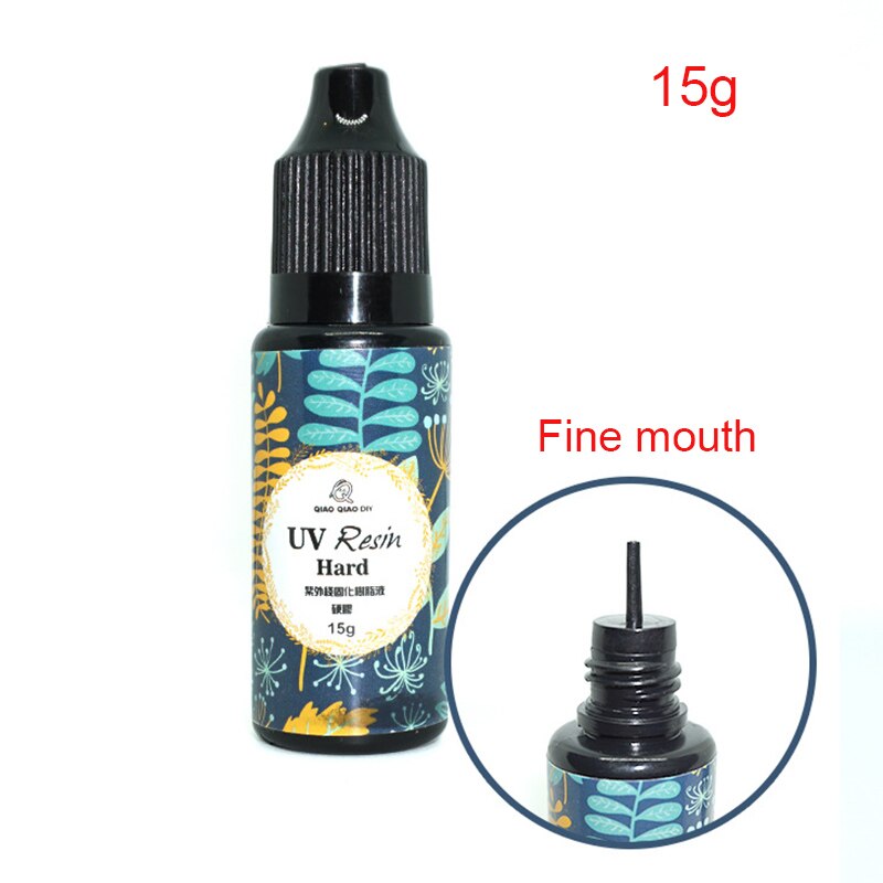 UV Ultraviolet Resin Gel Curing Quick-drying Non-toxic Transparent Sunlight Activated Hard VA: 15g