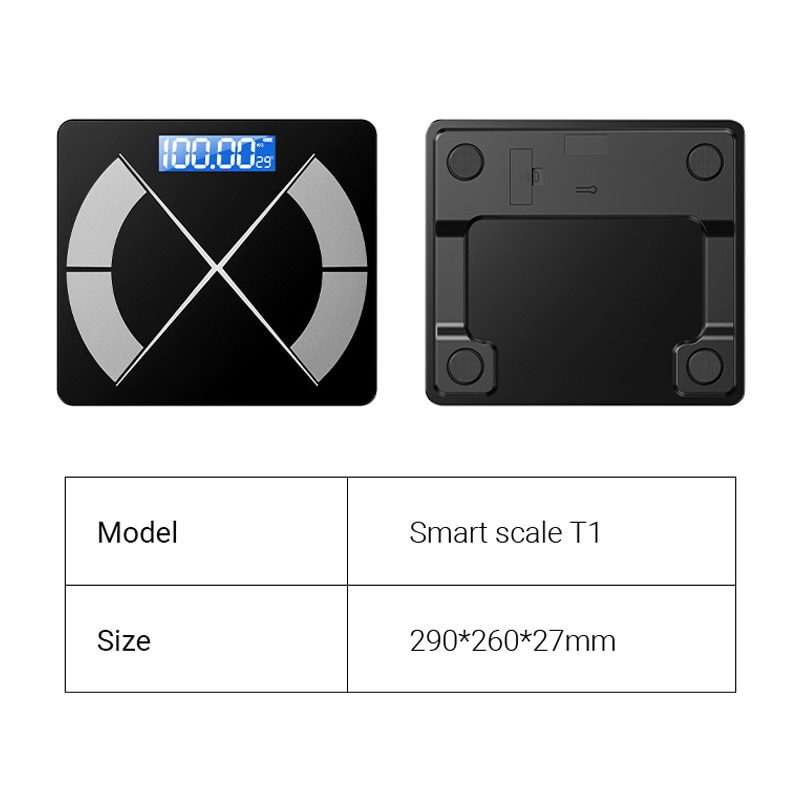 Bluetooth Elektronische Waage Körper Fett Digitale Skala Clever Waage Boden Schlecht Waagen Waagen Wiegen Haushalts Artikel