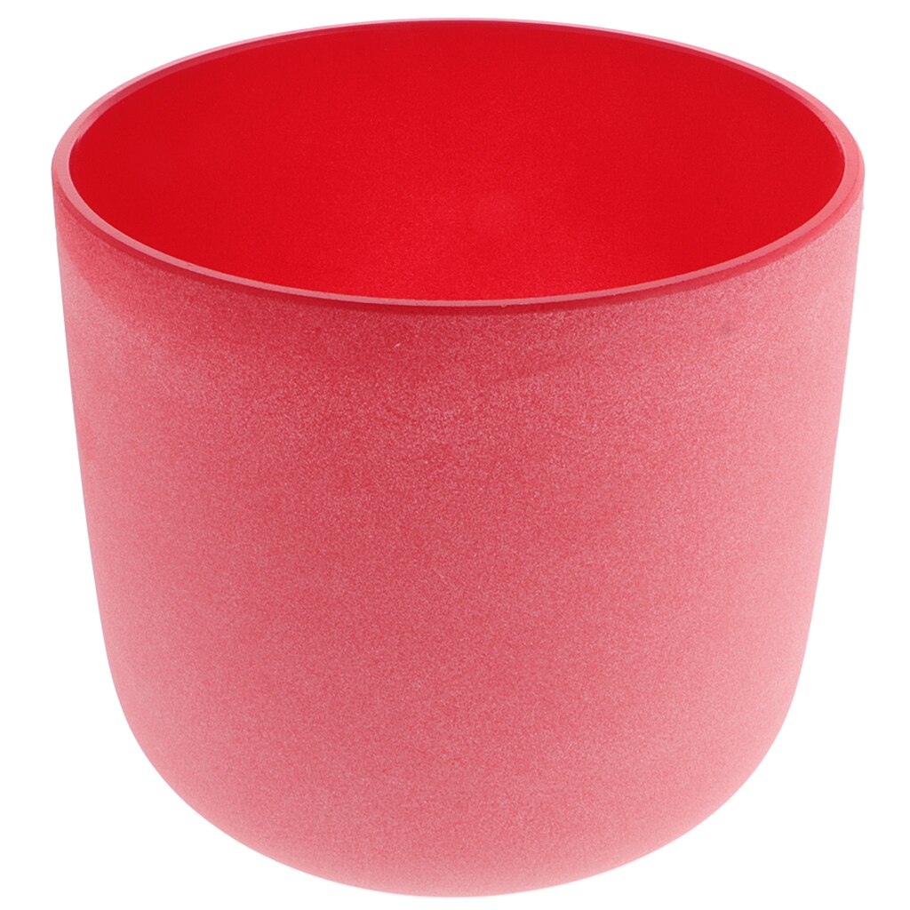 Handcrafted Quartz Crystal Singing Bowl Music Craft Collection Peace Warm Sound: C Note Red