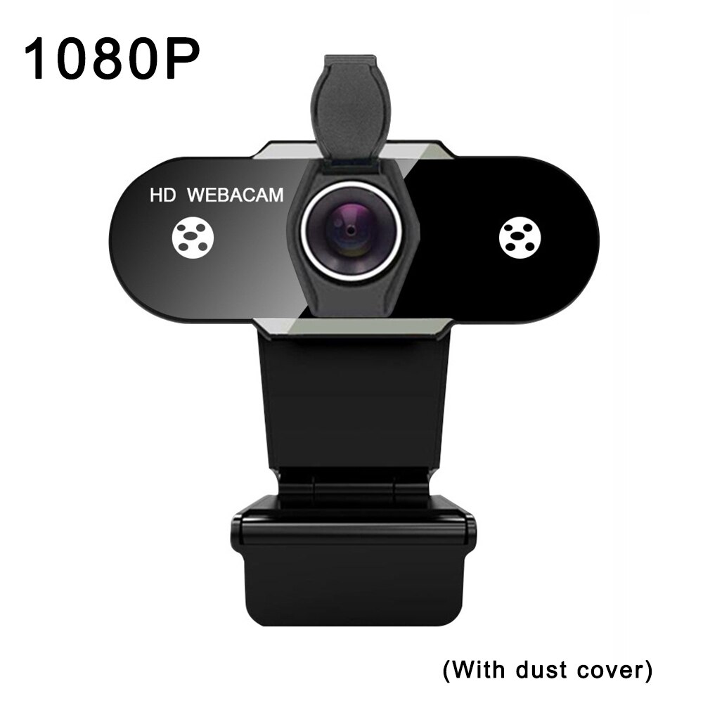 Hd 1080P Webcam 2K Computer Pc Web Camera Met Microfoon Voor Live-uitzending Video Bellen Conferentie Workcamara Web para Pc: 1080P With cover