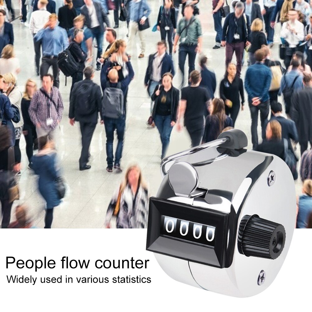 4 Digit Number Mini Portable Manual Press Tally Counter with Mechanical Button Display Electronic Tally Counter