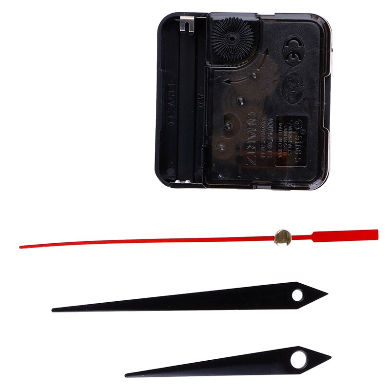 1 set eenvoudige reparatie diy gouden wijzers kwarts wandklok beweging mechanisme vervangende onderdelen kit zwarte kelder