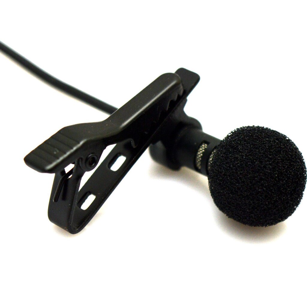 Soporte de pinza de cocodrilo de Metal negro para micrófono Lavalier de 8,5mm, micrófono de solapa,