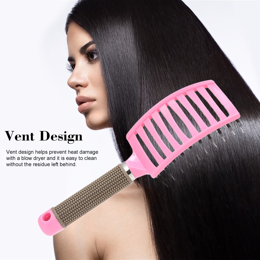 Bristle & Nylon Hair Brush Detangle Hairbrush Hair Scalp Massage Comb Detangling Hairbrushes Hairdressing Salon Tools for Women