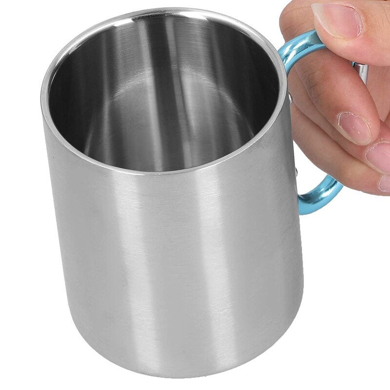 Tazza da caffè da campeggio da 12 once tazza da caffè in acciaio inossidabile Home Office tazza da tè bevanda calda e fredda