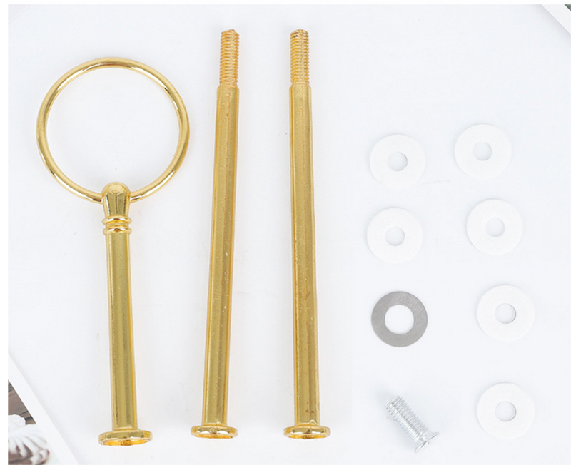 3 Tier Cake Fruit Plate Cake Plate Stand Handle Fitting Tool Stand Hardware Rod Plate Stand Cake Decorating Tool