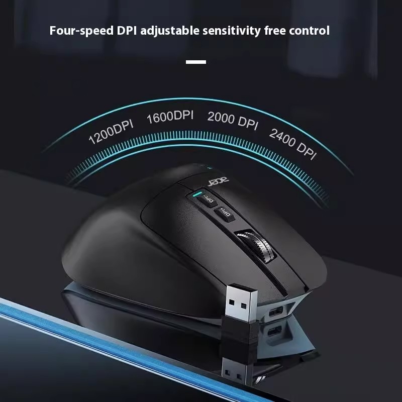 Acer Omr225 Gamer-Maus, 3-Modus, kabellose Bluetooth-Maus, Dual Scroll, ergonomische Maus, individuelle Programmierung, Gaming-Mäuse, Büromaus