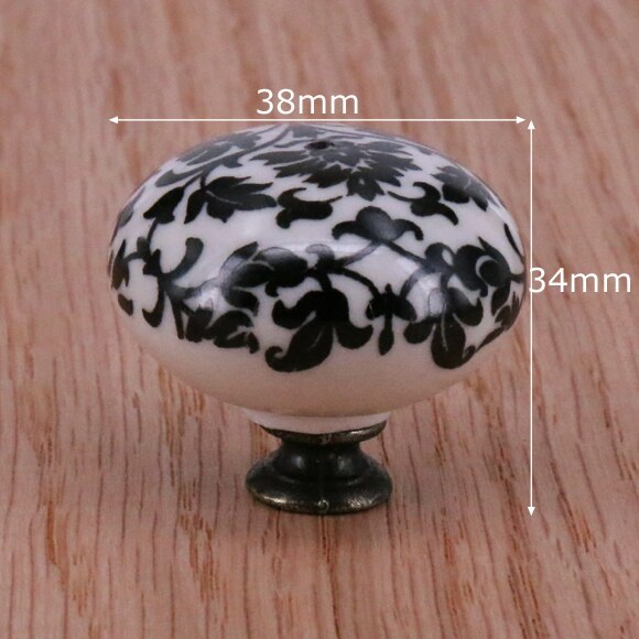1pc skuff kommode trekk knott 38mm*34mm keramiske møbler dekorasjon knotter kjøkkenskap cupbopard dørhåndtak trekke: G