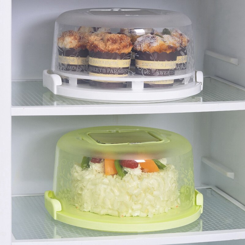 Draagbare Cake Carrier Voedsel Vers Houden Doos Koelkast Vers Houden Ontvangen Doos Fruit Groenten Storage Case