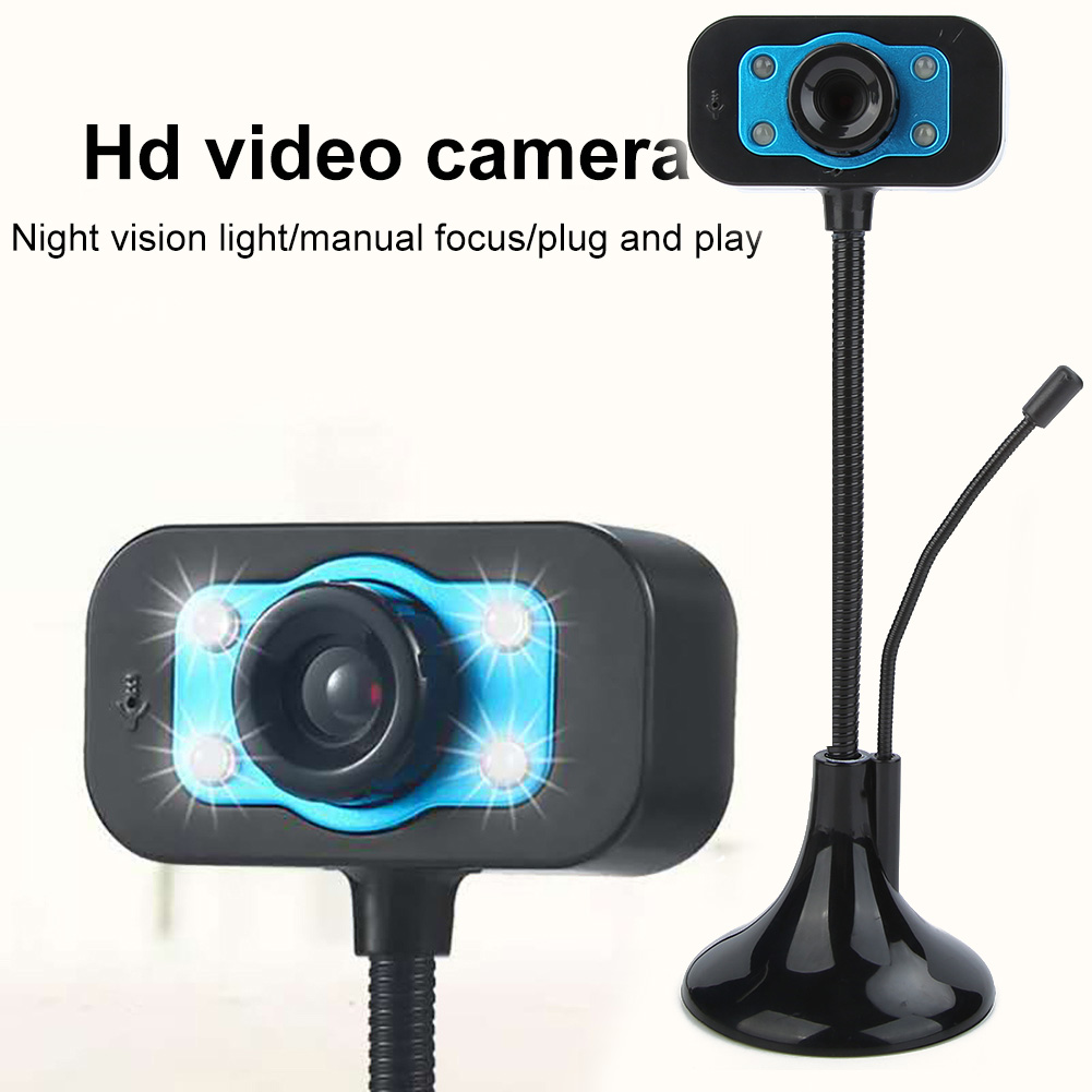 Hd Webcam Usb Nachtzicht Video-opname Camera Met Microfoon Voor Laptop Desktop Pc