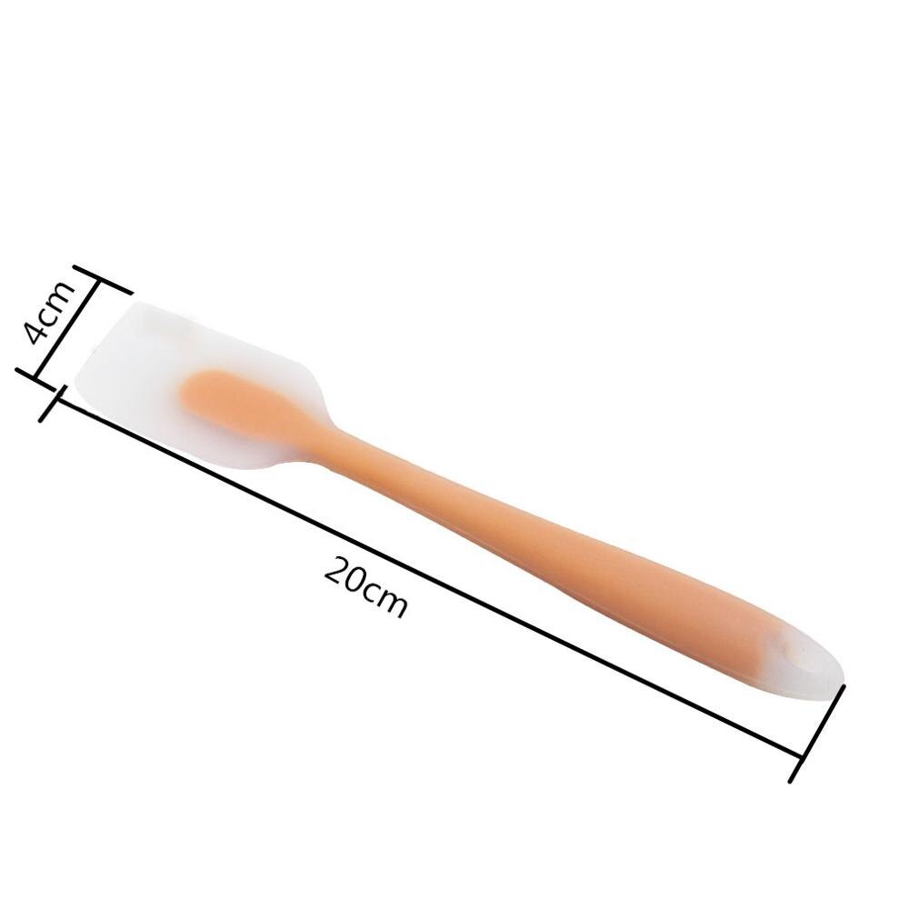 Kitchen Baking Tool Silicone bread and Confectionery Spatulas For Cream Mixer Butter Cake Pastry Scraper: Small(Orange)