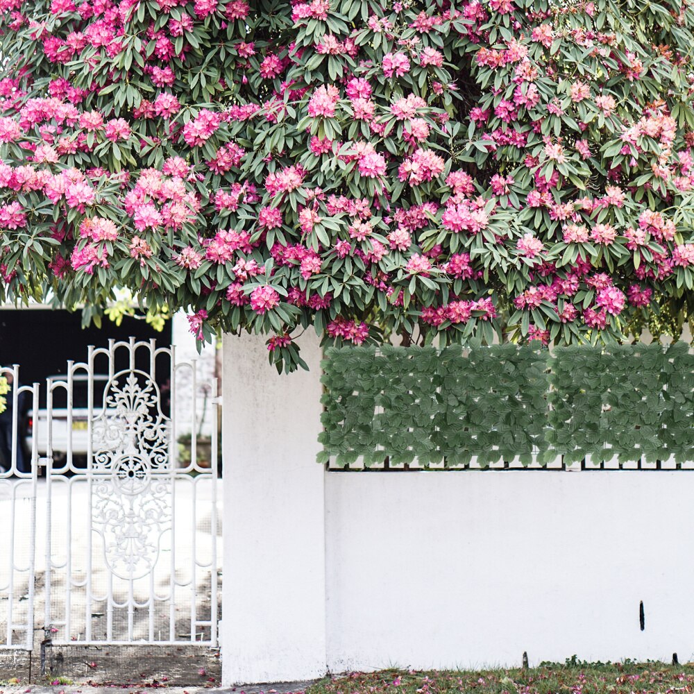 1Pc Leaf Fence Protective Decorative Simulation Artificial Leaf Fence Panel Privacy Leaf Fence Leaf Hedge for Balcony Garden