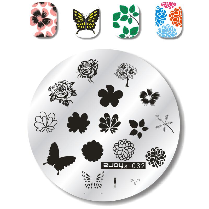 Plaques d'estampillage d'ongle KADOU/zjoies polonais de noël pour les pochoirs de manucure 14.5*9.5 Konad timbre estampillage modèle de manucure: zjoys-032