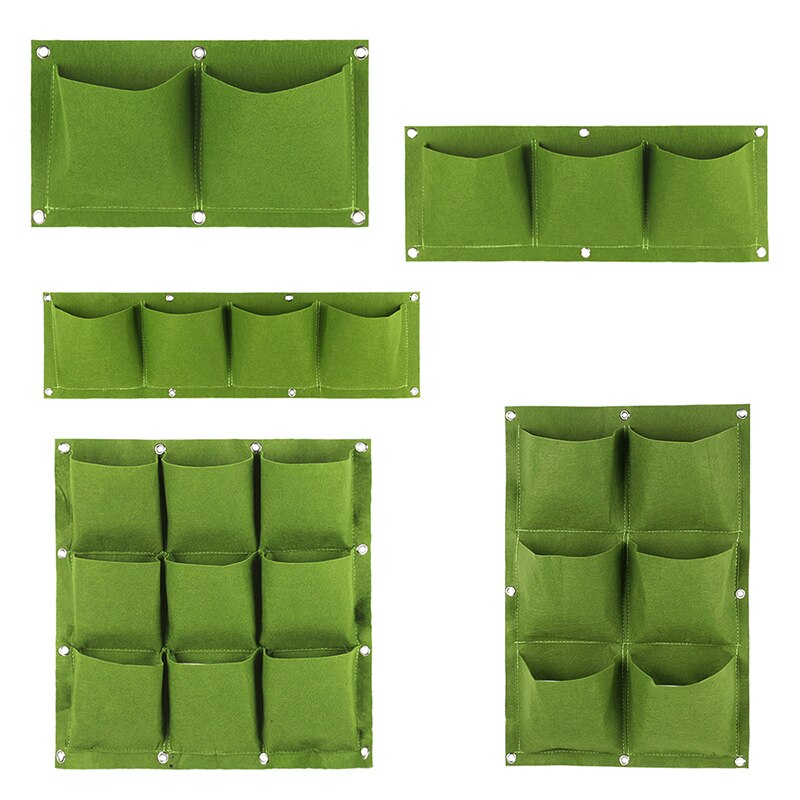 Tenture murale sacs de plantation 2/3/4/6/9 poches vert sac de culture jardinière verticale jardin potager vivant sac de jardin fournitures pour la maison