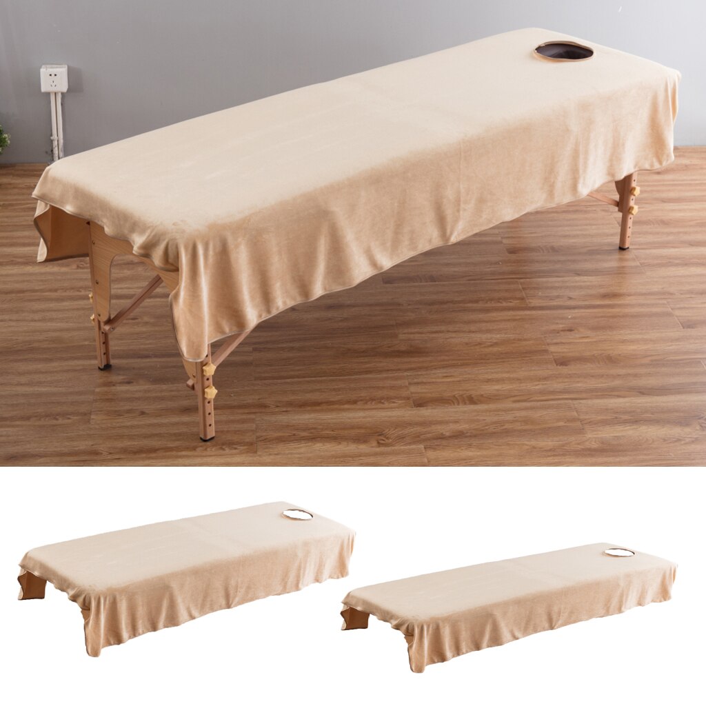 2 Stuks Flanel Massagetafel Lakens Spa Bed Cover Doek Met Gat 31x7 5/47x75inch