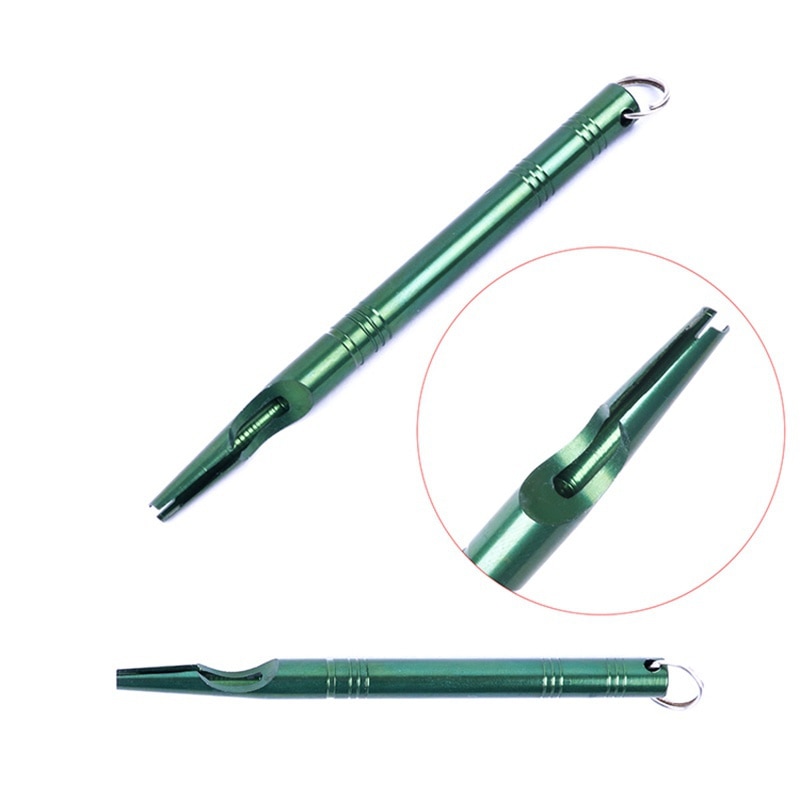 Outdoor Snelle Koppelverkoop Tool Vissen Aluminiumlegering Vissen Tweekoppige Naald Knopen Tie Vislijn Knoper Vishaak Tie