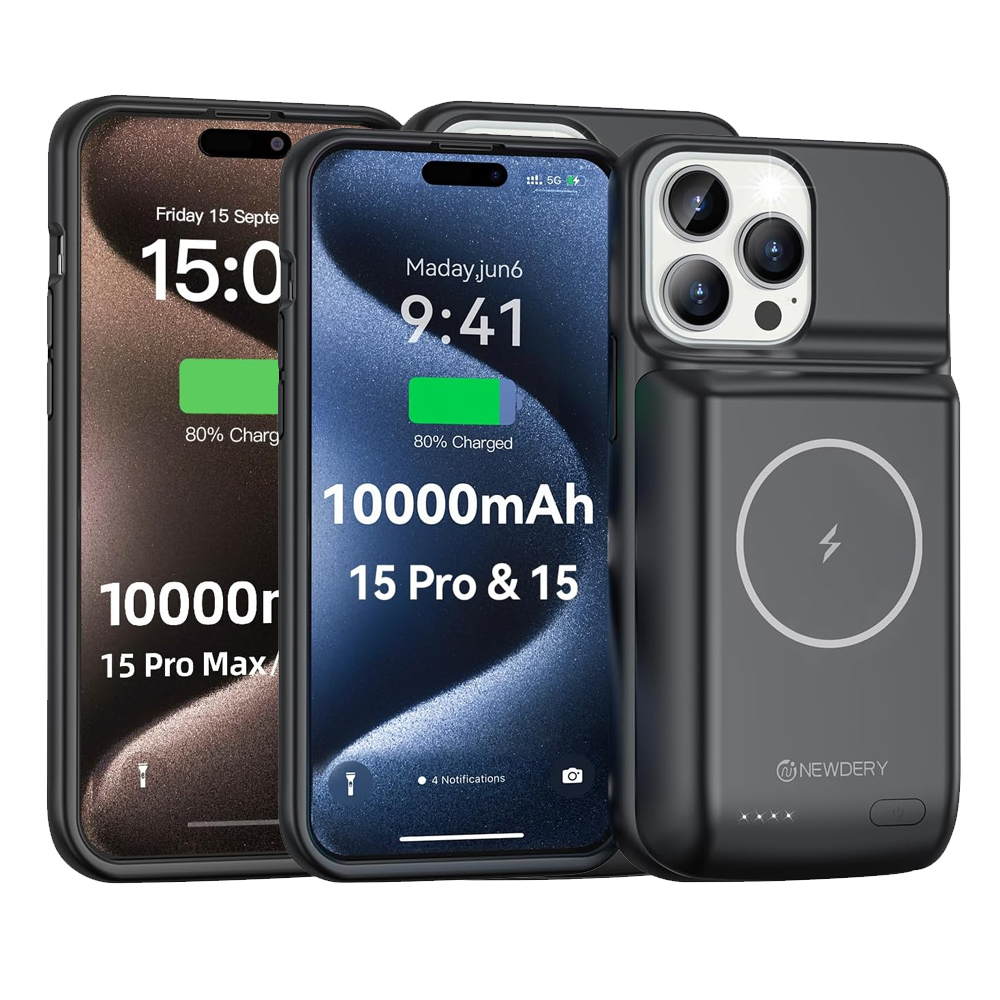 Akku-Hülle für iPhone 15/15Profi/15Profi Max/15Plus, kabelloses beladen, externer Akku, tragbare wiederaufladbare Ladegerät-Hülle