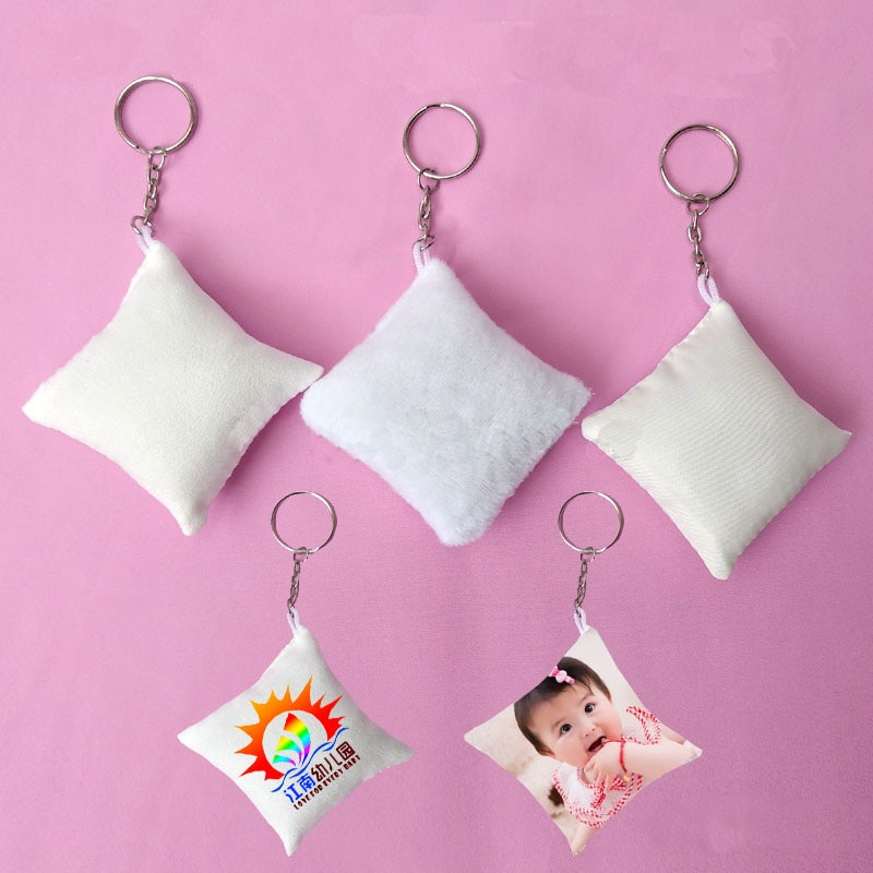 15pcs/lots Blank Fabric Key Rings Key Chian DIY Printing Sublimation Ink Transfer paper Print