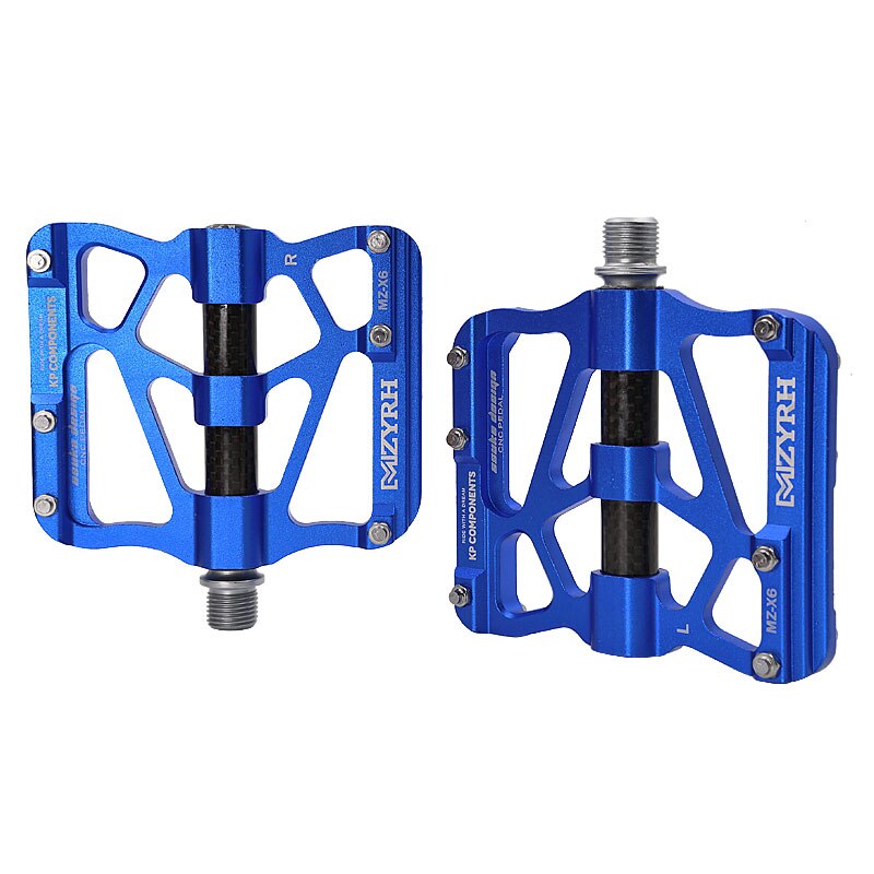 MZYRH-pedales antideslizantes para bicicleta de montaña, accesorio de aleación de aluminio, resistentes al agua, X6: X6T-blue