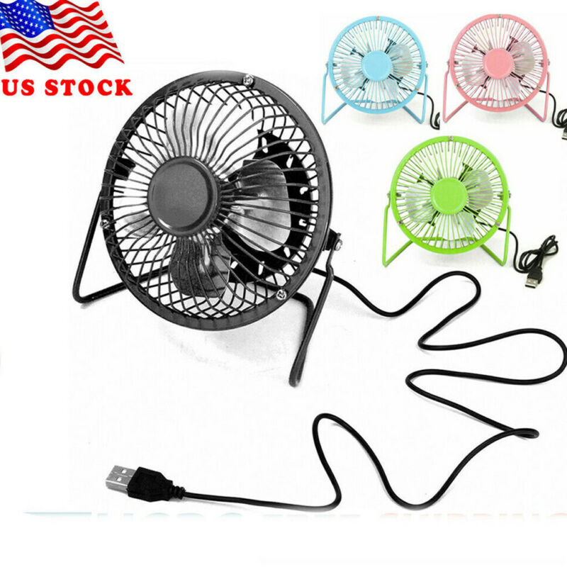 4 inch mini metalen usb-bureauventilator luchtkoeler thuiskantoor tafelkoelventilator