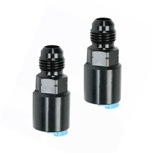 2pcs Set Quick Connect Fitting 6 AN Thread Aluminum Fuel Rail Adapter Straight