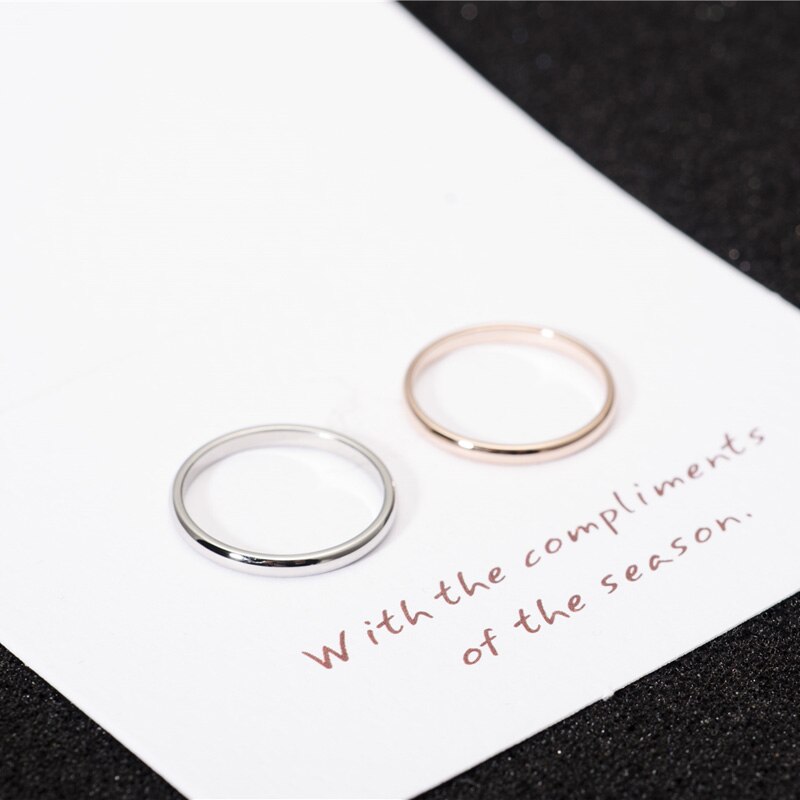 YUN RUO Rose Goud Zilver Kleur Vinger Ring voor Vrouw Man bruiloft Sieraden 316L Rvs Hoge Gepolijst Topkwaliteit Niet Vervagen