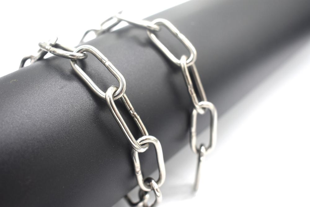 50cm/100cm długi ze stali nierdzewnej łańcuchy bezpieczeństwa 3mm grubość połączyć pierścienie łańcucha lekki łańcuch cewki robić zawieszenia ciągnięcie holowanie