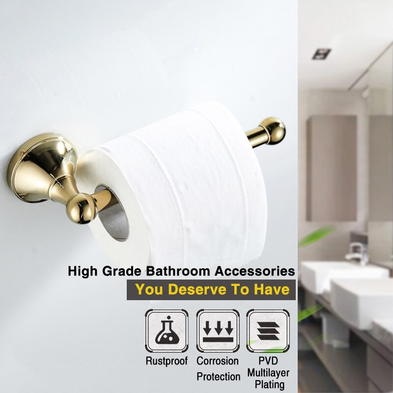 Antique WC Roll Holder Bronze Bathroom Gold Toilet Paper Towel Holders Black Chrome Kitchen Tissue Roll Toilet Paper Shelf White