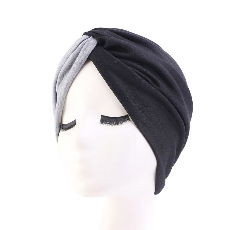 Turban musulman, double couleur, couvre-chef islamique, couvre-chef indien doux, bonnet pour femmes, hijabs intérieur