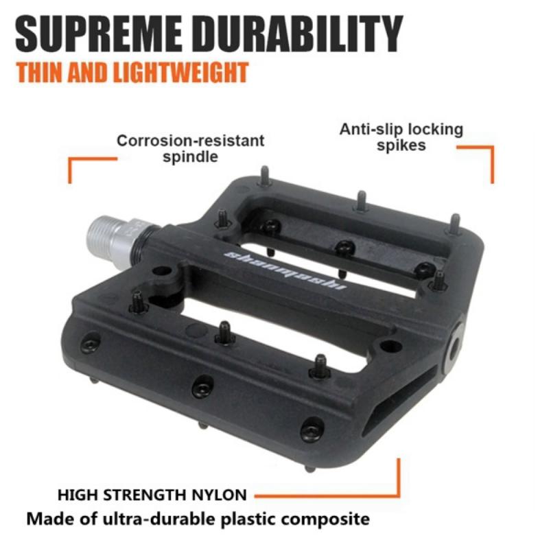 SHANMASHI DIVER Mountain Bike Pedals MTB Pedals BMX Bicycle Flat Pedals Nylon Multi-Colors Cycling Pedal Ultralight Parts