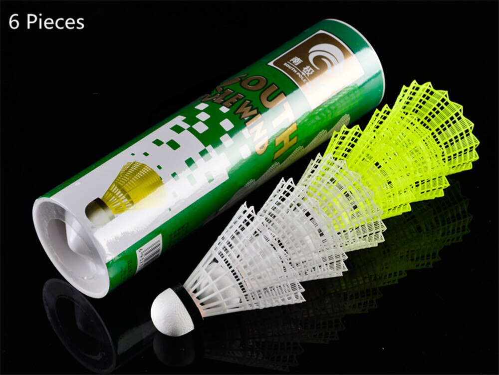 Factory 6 Pieces /lot Plastic Nylon Plastic Badminton Ball For Outdoor Sport Fitness User Y1200