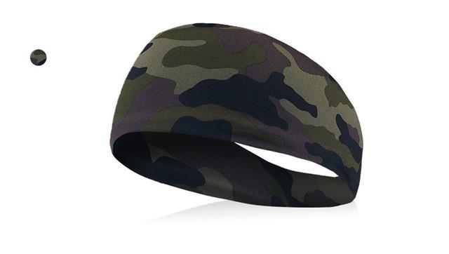 Bandeau de cyclisme absorbant en lycra pour hommes, bandana, cyclisme, sport, bandeau anti-transpiration, antidérapant, pour vélo, course à pied, fitness: Camouflage