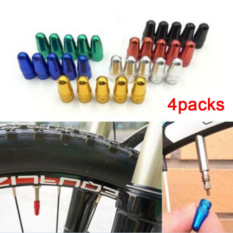 4Stck Fahrrad Ventil Kappe Aluminium Fahrrad Presta Ventil Kappe Hochdruck Spikes Reifen Ventil Staub Abdeckung MTB Fahrrad Fahrrad zubehör