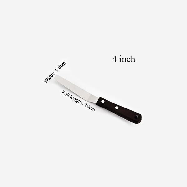 4/6/8 Inch Rvs Cake Gebak Spatel Houten Handvat Cake Tool Gebak Tool Praktische Keuken Accessoires: Angled 4 inch