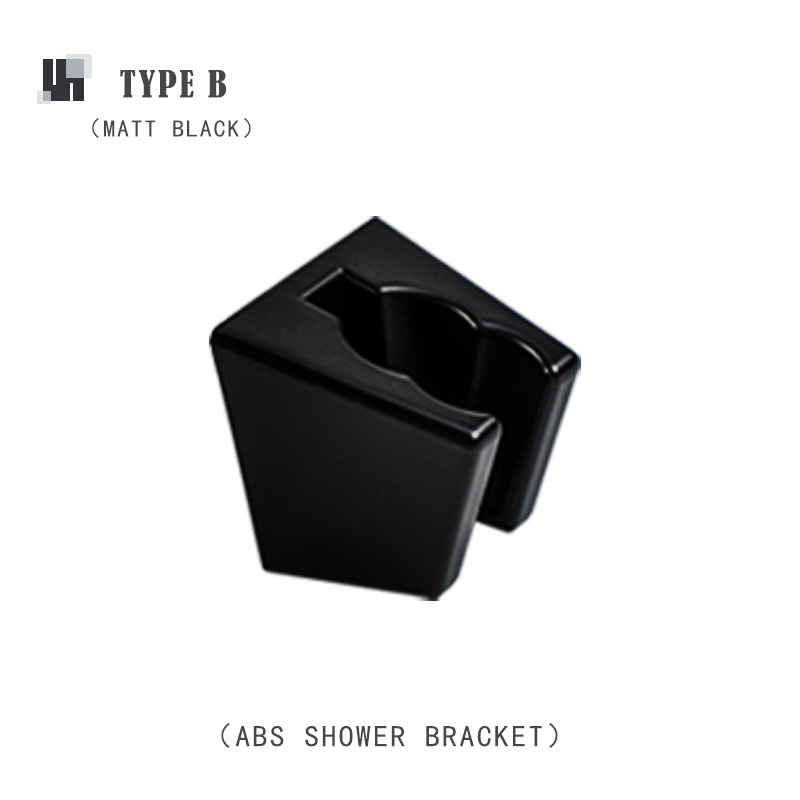 Hand Held Shower Head Holder Wall Mount Hand Shower Sprayer Holder ABS Bracket Bathroom Rose Gold Grey Chrome Shower Replacement: Type B Matt Black