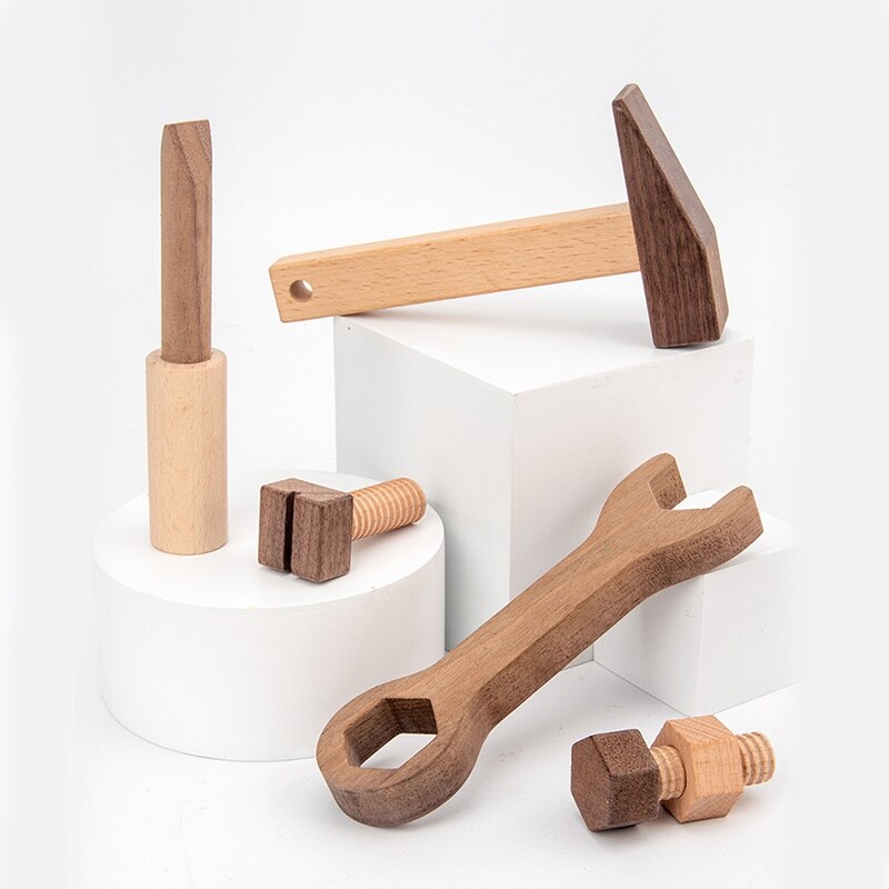 Holz Werkzeug Kasten freundlicher Demontage Spielzeug Schraube murmeln Kombination Montage Bau Spielzeug Arbeits Spielzeug einstellen Rolle Spielen einstellen