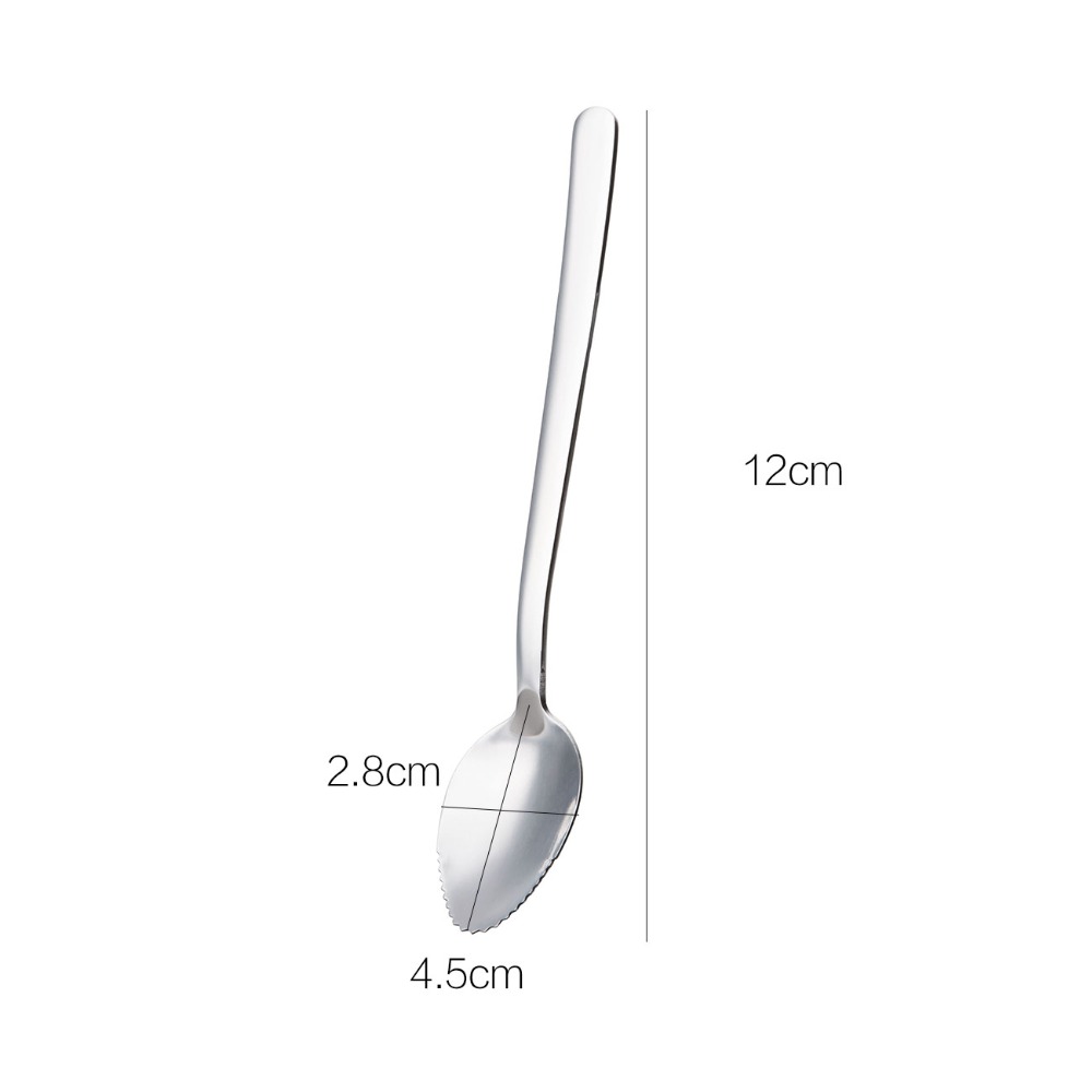 Autre maison 1 Pc acier inoxydable grattage cuillère pamplemousse cuillères avec dents fruits légumes outils pour bébé enfants Gadgets de cuisine