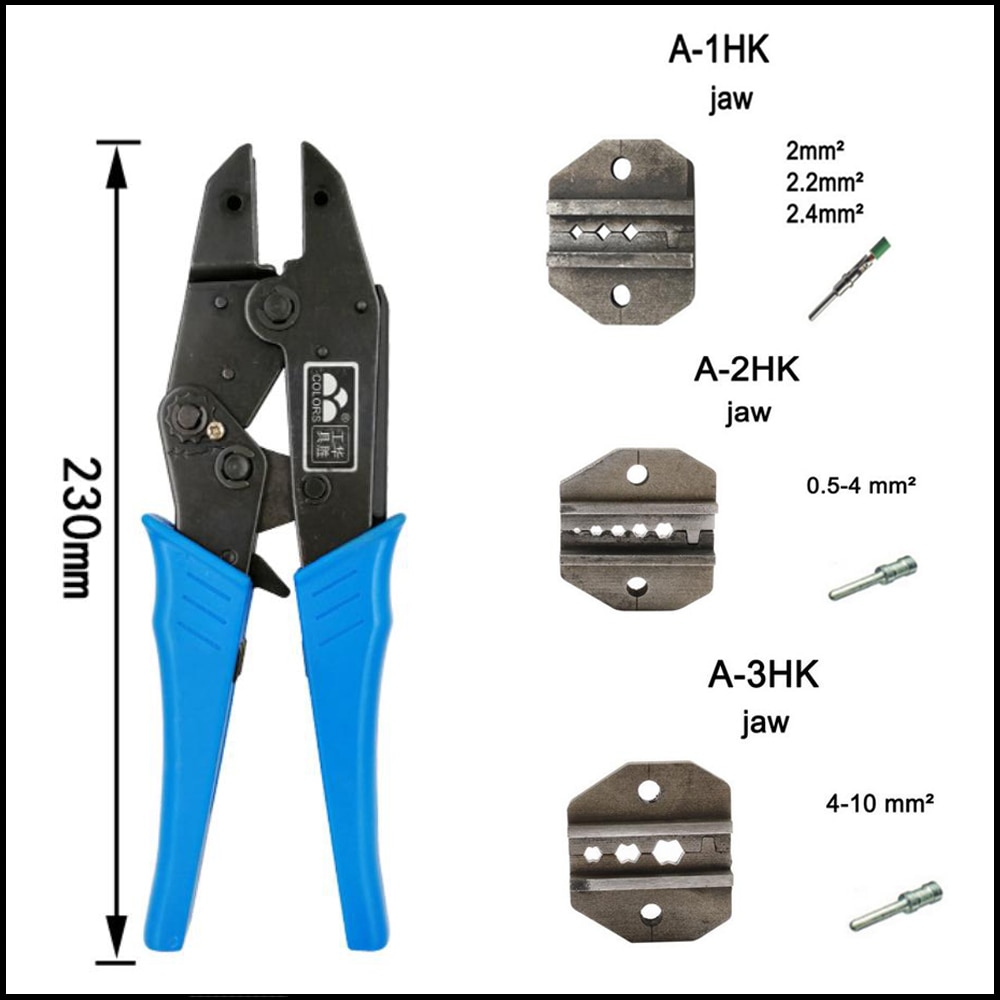 HS series plier Jaw Wire cutting custom jaws HS-30J/40J/25J/HS-30B/8#/9# ratchet crimping plier european style tool
