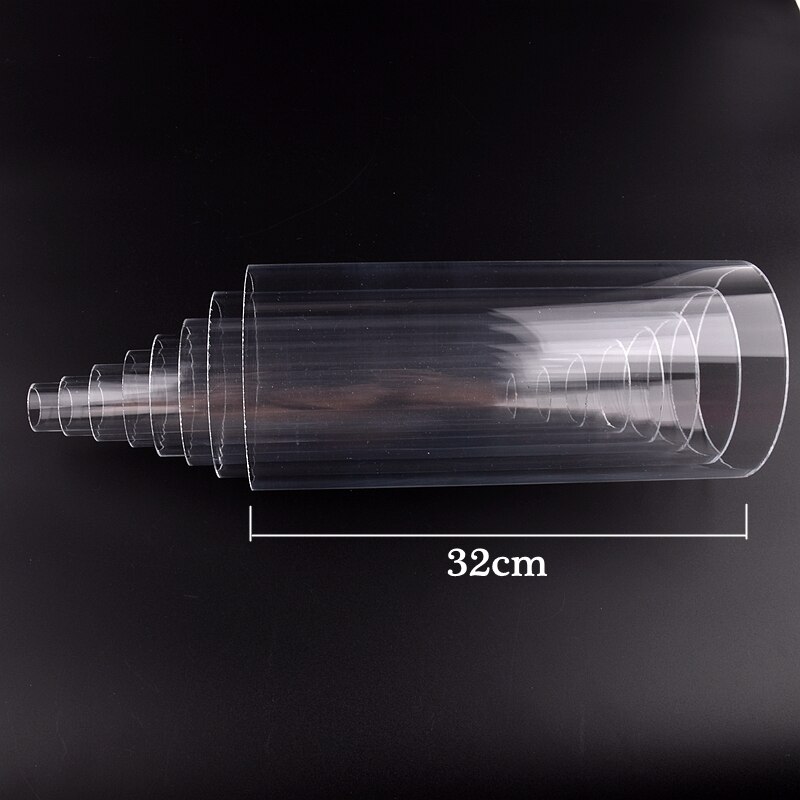 Diámetro exterior 16 ~ 75mm Tubo acrílico transparente acuario pecera plexiglás tubería de suministro de agua accesorios de riego de jardín 32cm de largo