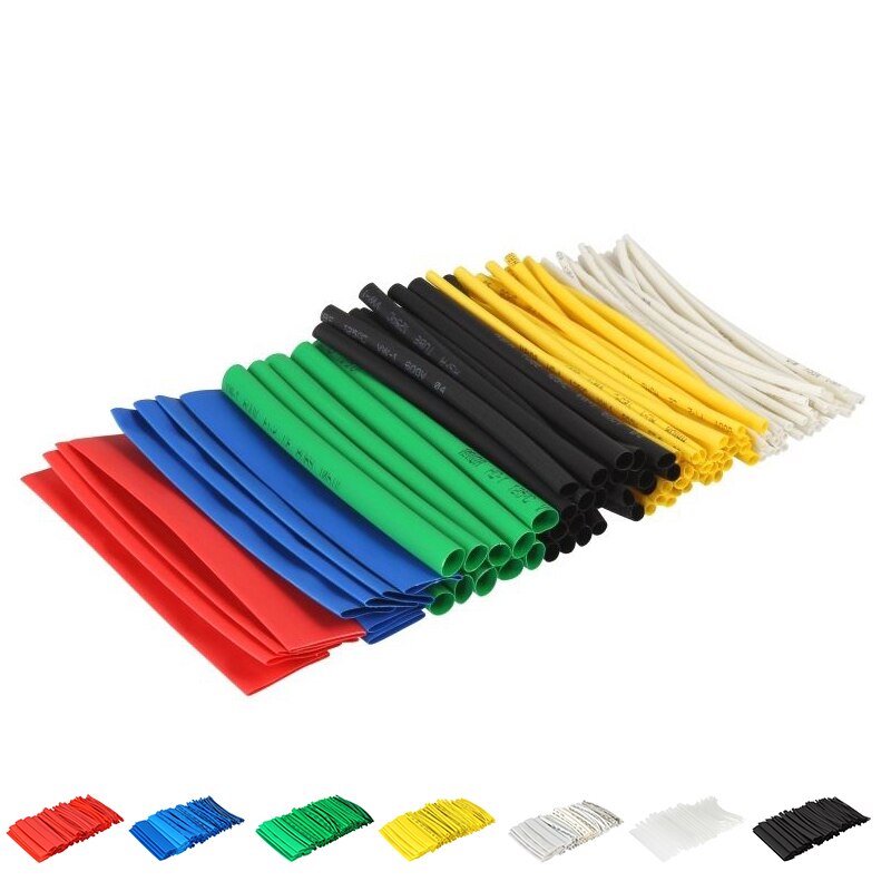 100 pcs heat shrink tube casing heat shrink tube color:white