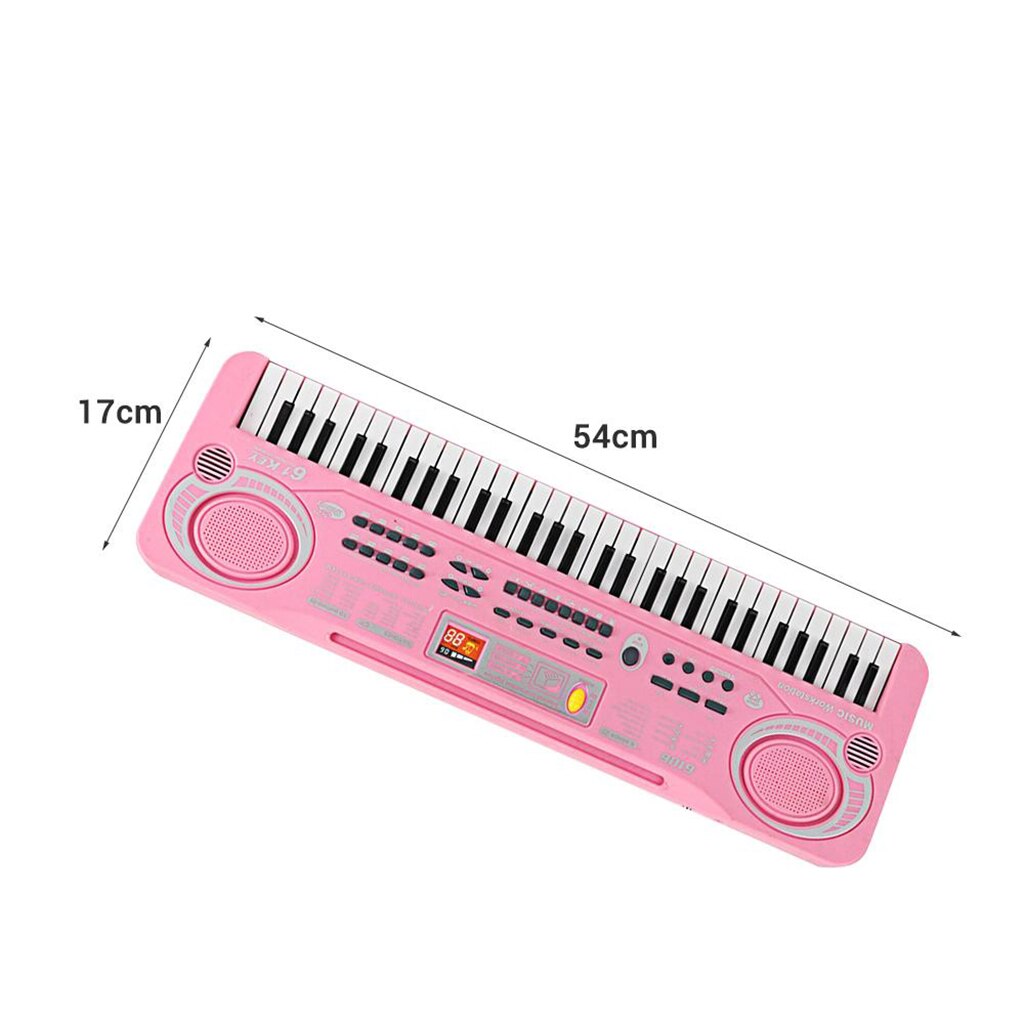 61 Keys Electronic Keyboard Musical Digital Piano with Microphone for Beginner Kids Toys Musical Game