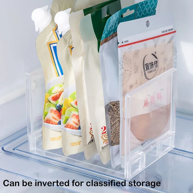 Kühlschrank-Organizer, Lagerregal, Kühlschrank, geschichtete Trennregale, transparenter Desktop-Ständer, platzsparend, Küchenzubehör