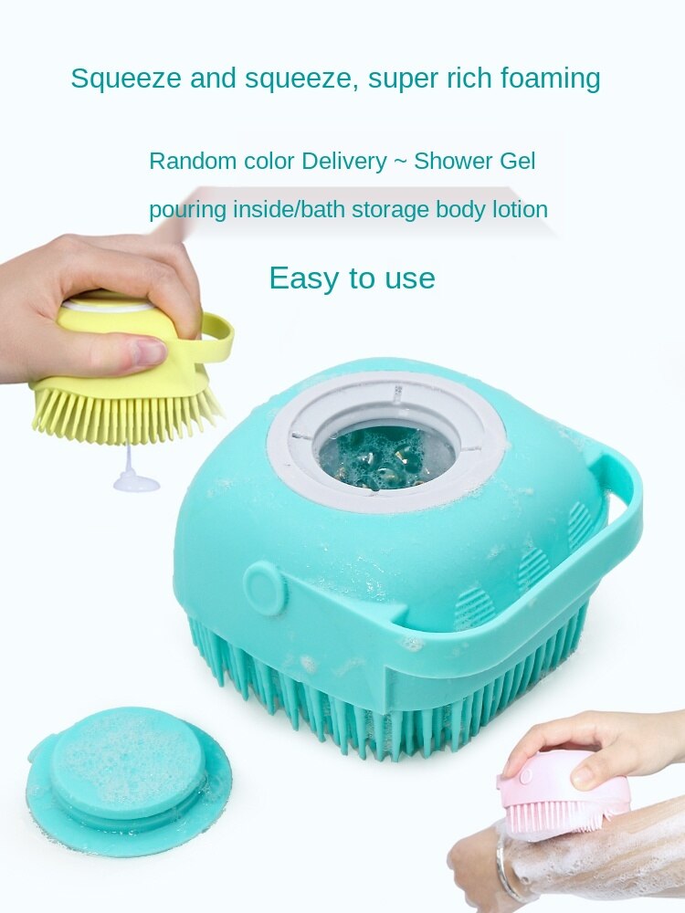 Cepillo de baño para perros, esponja milagrosa para frotar, herramientas especiales de limpieza para mascotas, osito/Golden Retriever