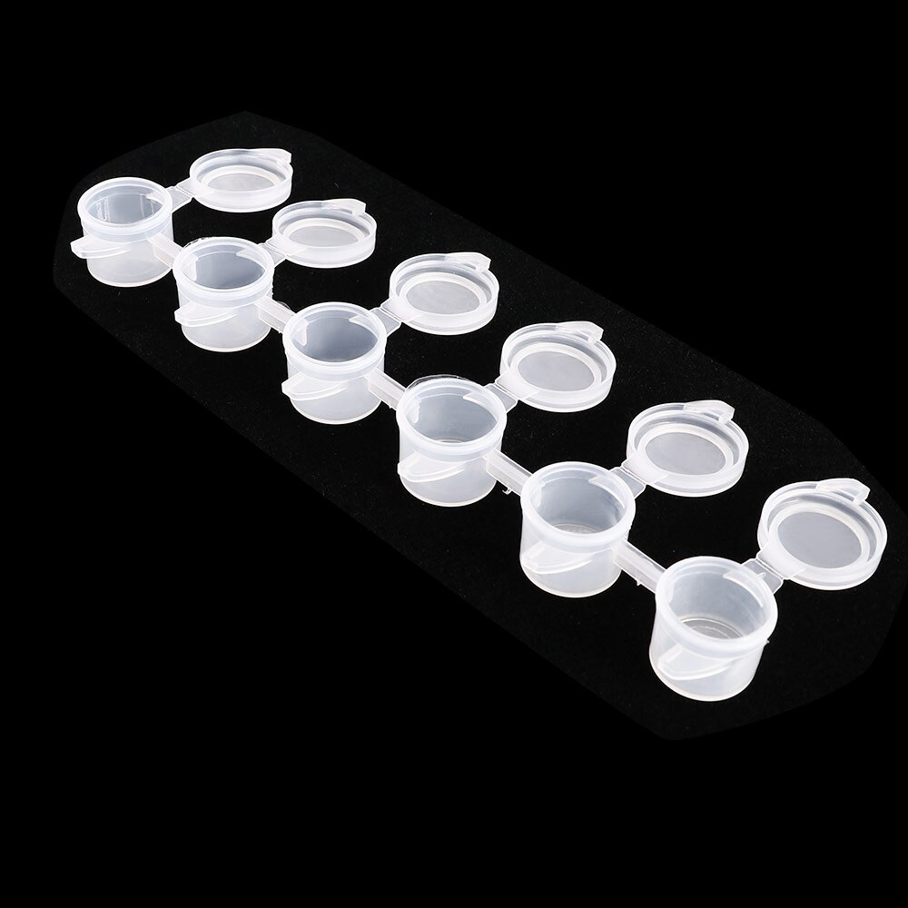 10pcs Empty paint box Mini Palette Paint Draw Pigment Pots Portable Small Items Storage Plastic Empty Box Sealing Container