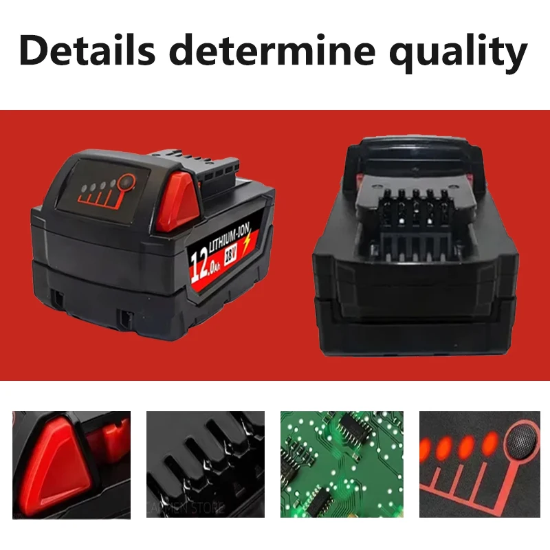 NEUE 18V Für Milwaukee M18 M18B6 18V XC 12Ah 9Ah Li-Ion Akku 48-11-1860/Ladegerät akku